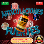 Glucosamina + Condroitina + MSM + Vitamina D   Soporte diario para rodillas, caderas, espalda y manos.
